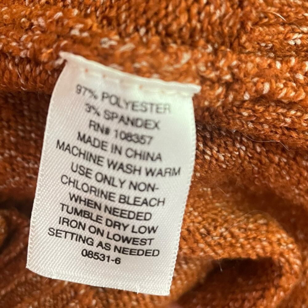 a.n.a Sweater V-Neck oversized Knit Rust Size Small - Picture 4 of 7
